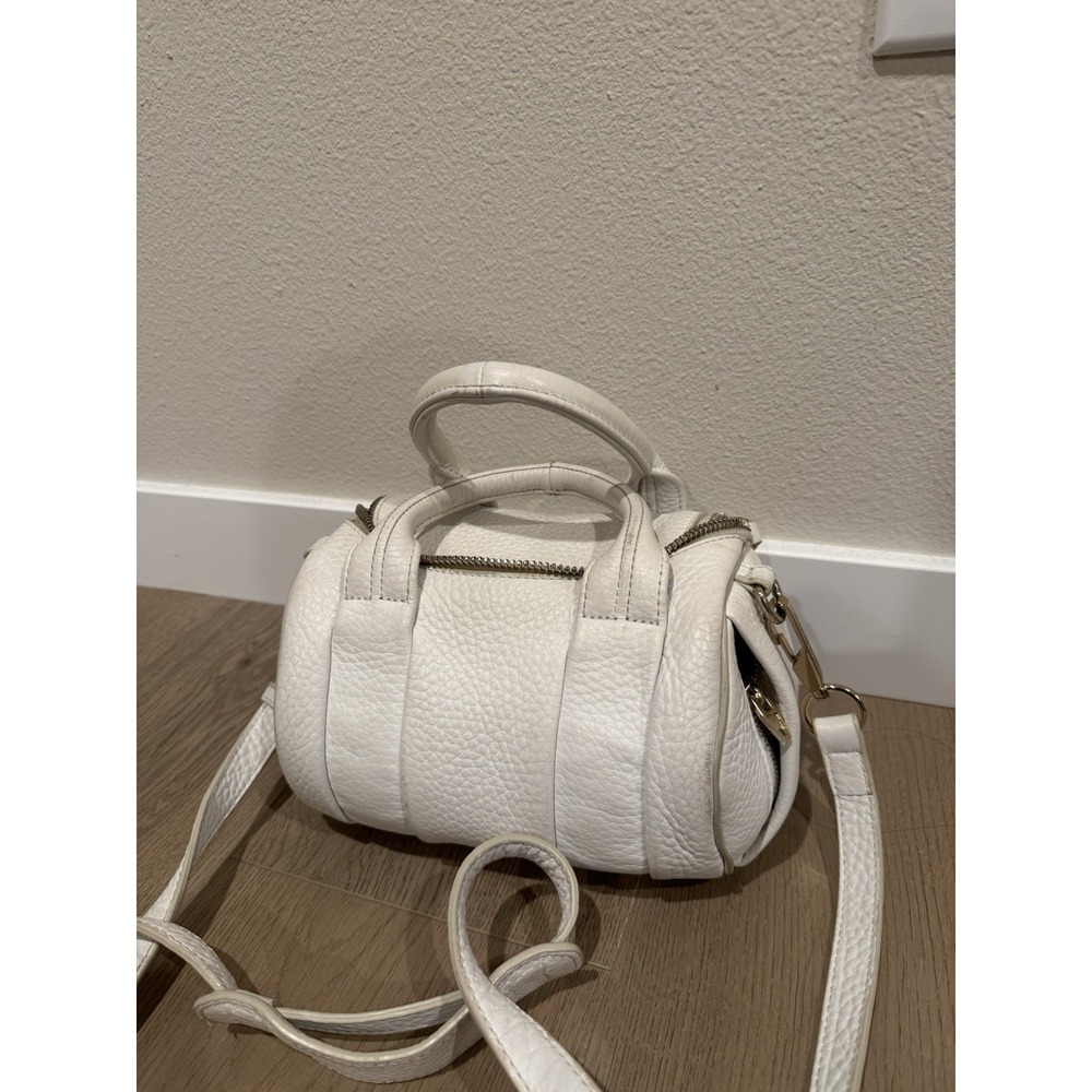 Alexander Wang White Grained Leather Rockie/Rocco Bag White